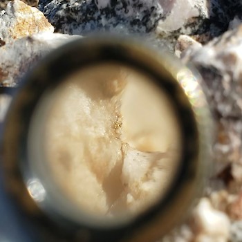 Examples of visible gold taken from outcrop, Buckingham Property, Virginia USA. See Aston Bay March 4, 2019 press release.